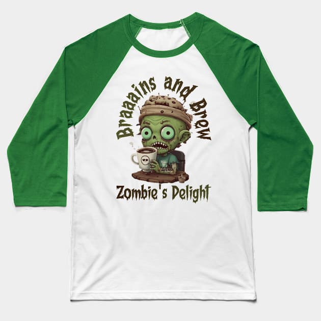 zombie's delight Baseball T-Shirt by AOAOCreation